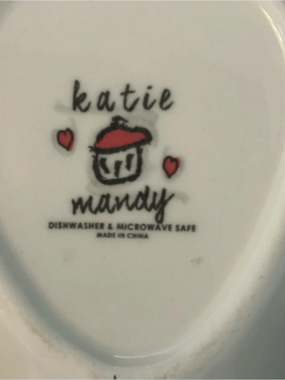 Katie Mandy White and Black Ceramic Spoon Rest “Going Stir Crazy” 2007